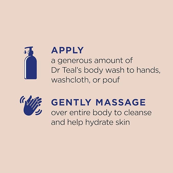 Dr Teal's Body Wash with Pure Epsom Salt with Shea Butter &amp Almond Oil 24 fl oz (Pack of 4)