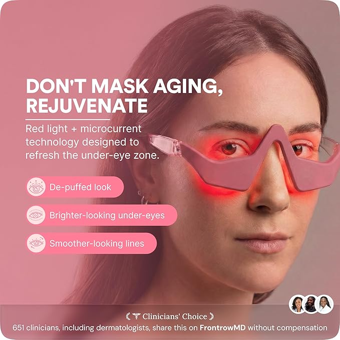 BOTANIQUE PARIS® RevitalEyes Under Eye Red Light Therapy [SUITABLE FOR ALL SKIN TYPES] - Light Therapy Device for Under Eye Bags Puffiness &amp Fine Lines - Skincare Tool for Women &amp Men (Bright