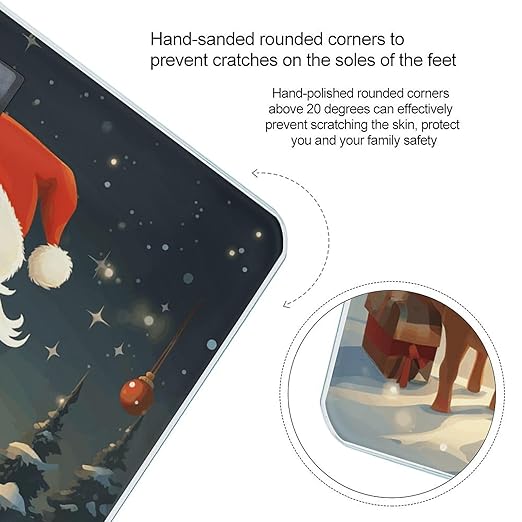 Christmas Santa Claus Weight Scale for Body Weight Digital Bathroom Scale High Capacity Accurate Digital Weighing Scales and Easy-to-Read on Backlit LCD Display Scales