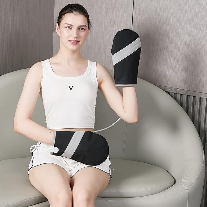 A Pair Electric Hand Massager Machine for Carpal Tunnel Pain Relief with 3 Modes Intensities 3 Heat Levels Fingers MassageBirthday Gifts for Women HusbandGifts for Women Men