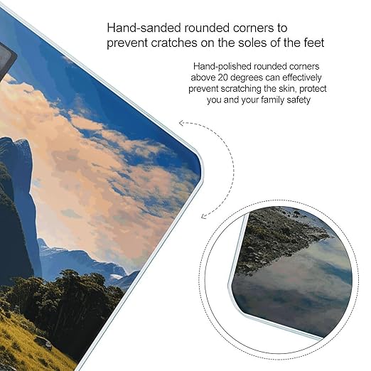 Fiordland National Park Digital Bathroom Scale for Body Weight Weighing Scale with Backlit LCD Display High Precision Measurements &amp Measures Weight Up to 180kg