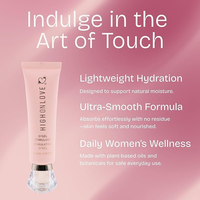 High On Love O Gel - Feminine Care Personal Gel Moisturizer for Women - An All Natural Water Based Gentle Formula for Dryness Relief - Vegan &amp Cruelty Free (20 ml)
