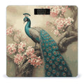 Oriental Peacock on Flower Tree Bathroom Scale Ultra-Bright Liquid Crystal Screen Weight Scale Accurate Bathroom Body Scales for Body Weight Bathroom Pet Home Bedroom Gift-Giving