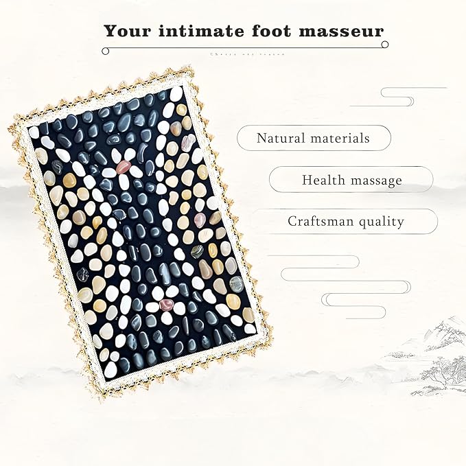 LIYAOLI Acupressure Mat for Feet - Cobblestone Foot Massager Pad for Home Use Relieve Stress &amp Fatigue Reflexology Therapy for Daily Relaxation (15.7 x 23.6)