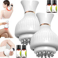 Neuro Relief Home Pro Massager Cleanse 4-in-1 Leg Massager Cordless Handheld Leg Massager for Shoulder Foot Full Body Electric Meridian Massage Brush for Muscle Pain Relief (2Set)