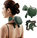 Shiatsu Neck Massager with Heat 4D Kneading Deep Tissue Electric Massager for Shoulder Neck Back Pain Relief Portable Rechargeable Cordless Muscle Relaxer for Home Office Travel Green
