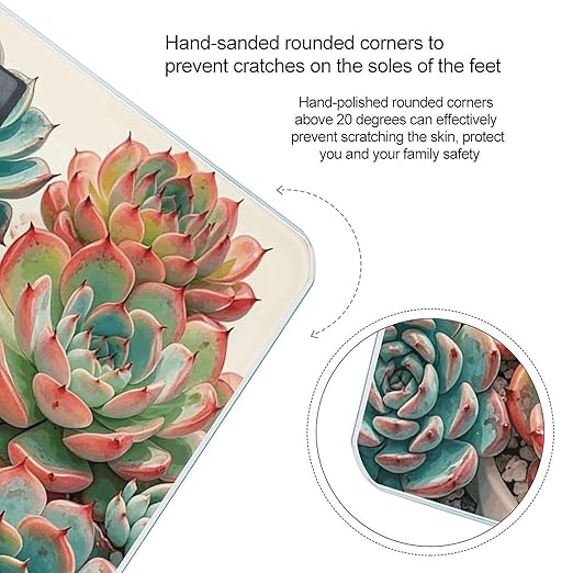 Watercolor Succulent Flower Bathroom Scale Ultra-Bright Liquid Crystal Screen Weight Scale Accurate Bathroom Body Scales for Body Weight Bathroom Pet Home Bedroom Gift-Giving