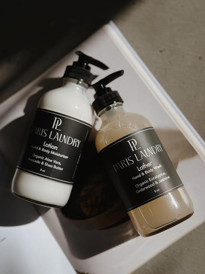 PARIS LAUNDRY Lather Hand &amp Body Wash – Eucalyptus Cedarwood &amp Jasmine – Luxurious Moisturizing Botanical Body Wash