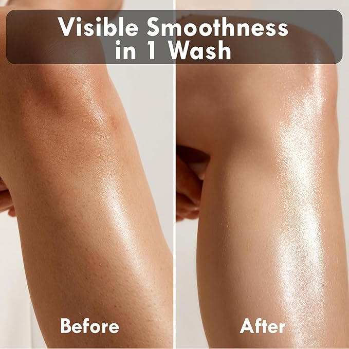 Korean Red Bean Body Wash - Hydrating Exfoliating Shower Gel with Peptides &amp Hyaluronic Acid for Smooth Sensitive Skin Women &amp Men - Vegan &amp Cruelty-Free - 8.45 fl oz