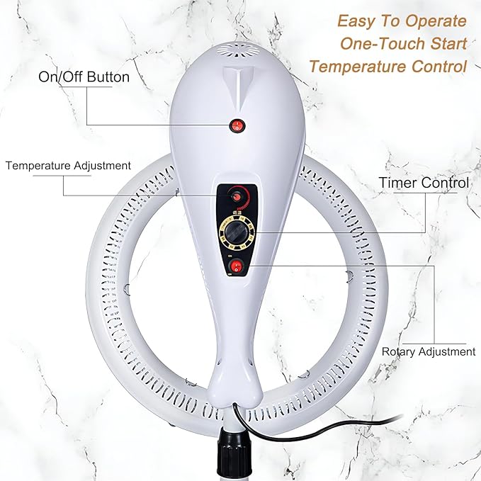 360° Infrared Hair Dryer 950W Professional Stand Hair Color Processor for Fast Drying Perming &amp Styling - Ideal for Salons &amp Home Use