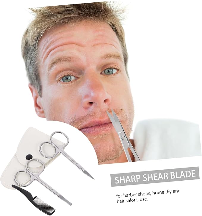 Didiseaon 12 Pcs Beard Scissors Set Stainless Scissors Trimmer Mini Hair Shears Perfect for Men's Grooming