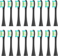 Replacement Brush Heads Compatible with Oclean Sonic X/X Pro/ Z1/ SE / F1 / One / PW01/03/05/07/09 P5 Electric Toothbrush Heads(16 Black)