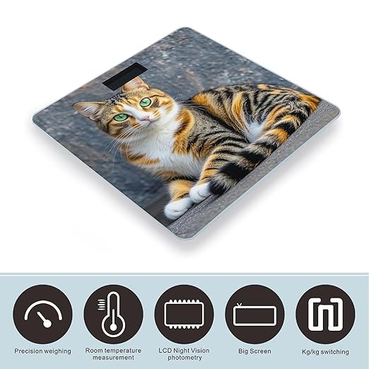 Cat Scale for Body Weight Smart Scales Digital Bathroom Scale High Precision Weighing Scales with Large Display Weighing Machine for People