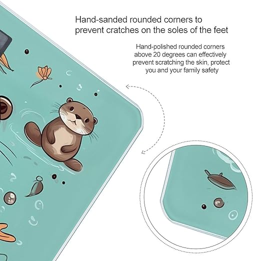Digital Bathroom Scale for Body Weight Scale with Bright LCD Display High Accuracy Step-On Technology Auto On/Off Cartoon Cute Otter Digital Scales 400 Lbs /180kg