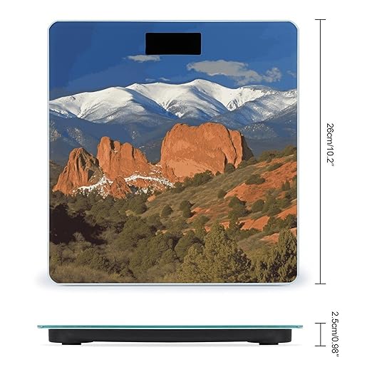 Pikes Peak Colorado Bathroom Scale for Body Weight Bathroom Weighing Scale with Backlit LCD Display Highly Accurate Measures Weight Up to 180kg