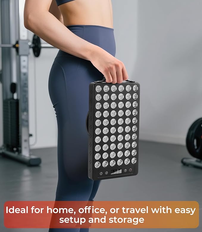 Red Light Therapy for Body &amp Face 60 LEDs with Timer 660nm &amp 850nm Near Infrared Therapy Device for Skin Health Energy &amp Recovery Multi Effects High Power Panel with Magnetic Remote &