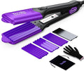 Terviiix Crimper Hair Iron with 4 Interchangeable Plates Keratin &amp Argan Oil Infused Hair Crimper for Women Volumizing Crimping Iron for Thin Fine Hair 5 Heat Settings &amp 60 Mins Auto Off P