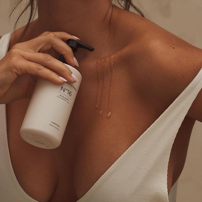 + Lux Unfiltered N°16 Opulent Shower Oil - Body Wash in Tuberose - Full Body Cleansing Oil with Jojoba Avacado and Grapeseed - Vegan &amp Cruelty Free