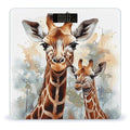 Watercolor Deer Giraffe Digital Bathroom Scale for Body Weight with High Precision Digital Weighing Scale with BMI Clear LCD Display and Step-On Measures Weight Up to 180kg