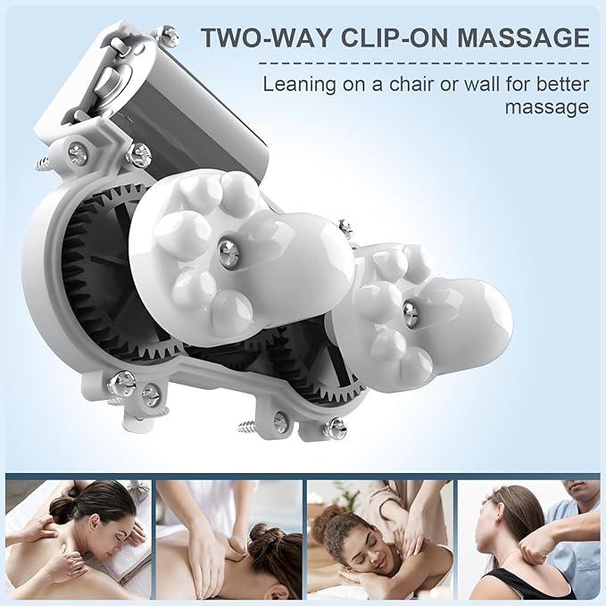 Electric Neck MassagerPortable Heated Kneading Massage Cushion PillowRechargeable Shoulder Neck U-Shaped Massage Shiatsufor Pain Relief at HomeCarOfficeTravel(Black)