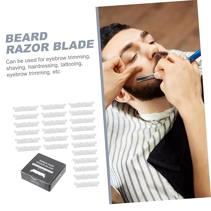 NOLITOY 300pcs Single Face for Safe Shaving Precision Old Style Barber Cutter Convenient and Lightweight Shaving Replacement Blades