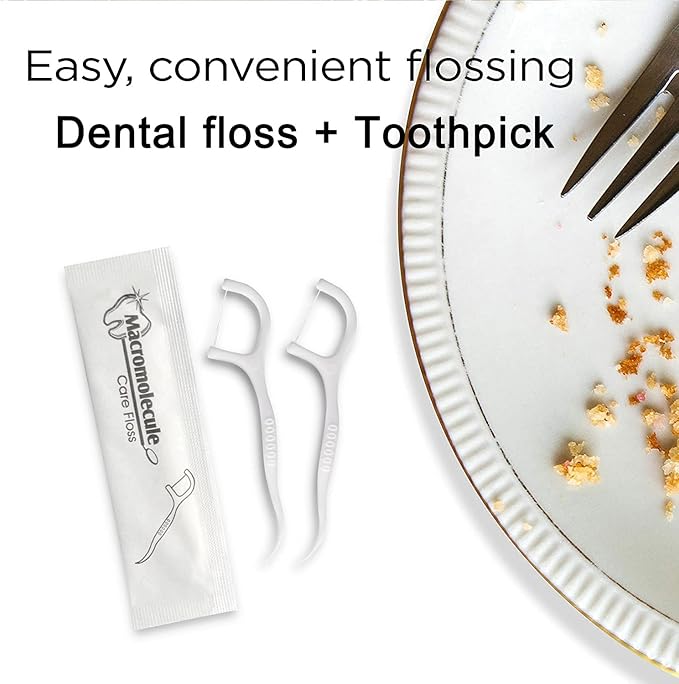 450 Count Unflavored Dental Floss Picks Individually Wrapped Travel Dental Flossers