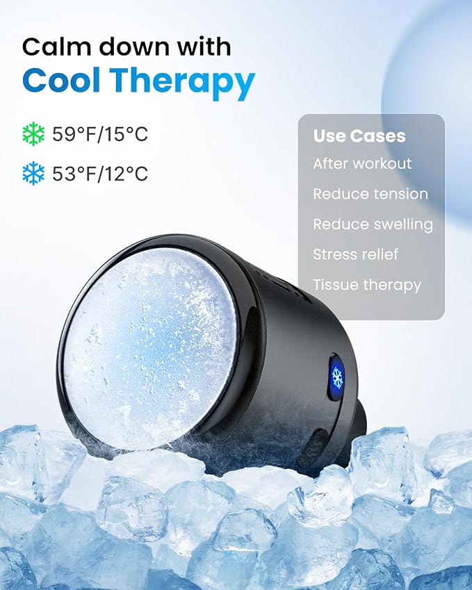 RENPHO Active Massage Gun &amp Massage Gun Head with Heat and Cool