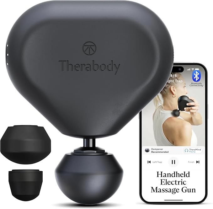 TheraGun Mini (3rd Generation) by Therabody – Ultra-Portable Massage Gun and Travel Essential for Fast Effective Pain and Tension Relief Anywhere (Black)