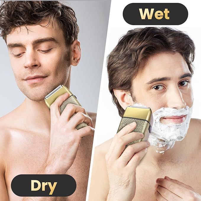 Foil Shavers for Men Electric Razor with Triple Blades LED Display Cordless Rechargeable Shavers for Men Men's Foil Shaver for Close Shave Dry &amp Wet Shave