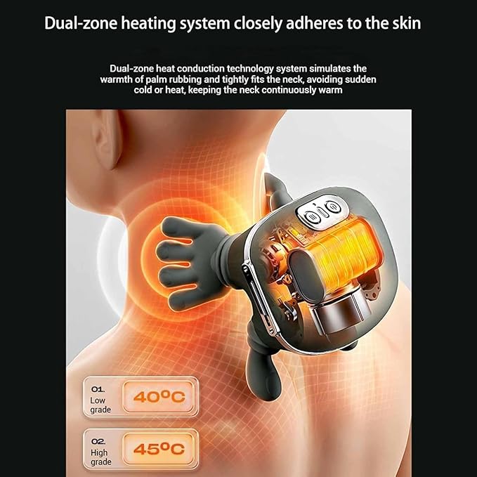Neck and Shoulder Pro Hands Electric Cervical Necks Kneading Massager Real Hands Massager Pillows Rechargeable USB-C for Necks Back Shoulder (Green1PCS)
