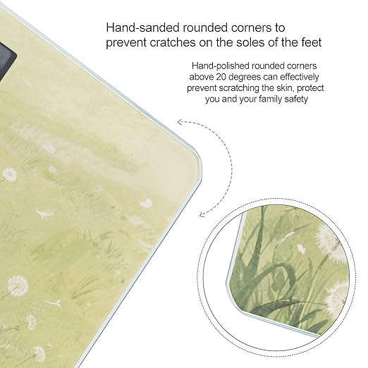 Panda Lying on The Lawn Bathroom Scale for Body Weight Bathroom Digital Electronic Weighing Scale with Back Lit LED Display Sturdy Tempered Glass Weight Watchers Scales 400lb