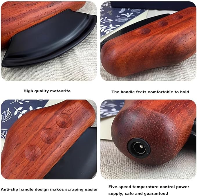 NICHOY Hot Stone Electric Massager Hot Stones for Massage Electric Body Massager with Temperature Controlfor Massage Home SPA Relaxation Treatment Pain Relief(A)