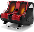 Giantex Foot and Calf Massager with Heat - Shiatsu Foot Massager Machine with Vibration Deep Kneading 3-Level Intensity Modes Electric Foot Massager for Tired Feet Leg Calf Pain Relief (Red)