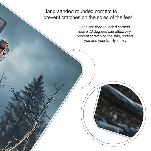 Mountain Bike Tournament Bathroom Scale for Body Weight LCD Display Digital Bathroom Scale Tempered Glass Bathroom Weight Scales Fashion Smart Scales for Home Bedroom 400 Lb