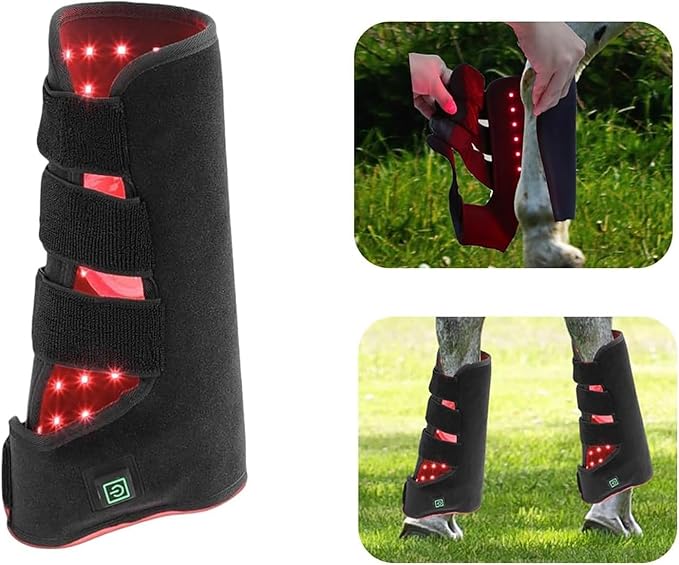 Horses Red &amp Infrared Light Therapy Device Wearable Red Light Therapy Belts Portable Therapy Deep Light for Horse Head Buttocks Abdomen Back Front Legs and Hind Legs Muscle Recovery. ﻿(1pcs