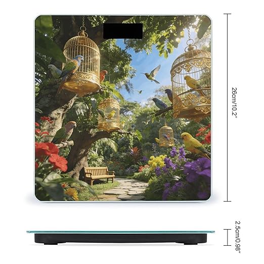 Golden Aviary Garden Smart Scale for Body Weight Digital Bathroom Scale Toughened Glass Weight Scale with Large LCD Backlight Display High Precision Scales Weighing Machine