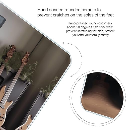 Guitar Bass Music Musical Instruments Scale for Body Weight Highly Accurate Digital Bathroom Scale Sturdy Tempered Glass Weighing Scales with LCD Display Fashion Body Fat Smart Scales 400lb