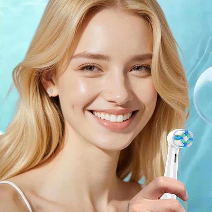 iO Replacement Heads Compatible with Oral b iO 2/3/4/5/6/7/8/9/10 Series Electric ToothbrushToothbrush Heads with Medium-Hard Bristles for Plaque Removal &amp Teeth CareWhite