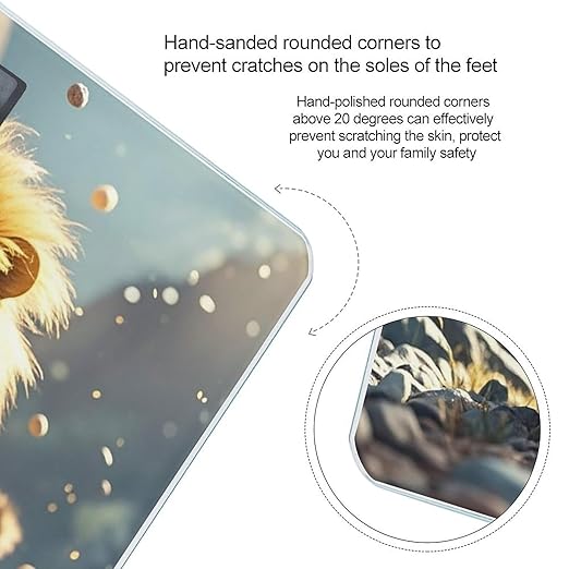 Angry Roaring Lion Bathroom Scale for Body Weight Bathroom Weighing Scales with Back Lit LED Display Sturdy Tempered Glass Body Weight Bathroom Scale 400lb Weighing