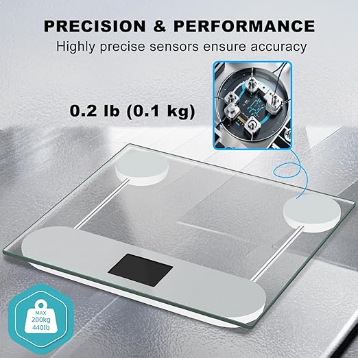 Talking Scales for Body Weight with Pure North American Male VoiceHighly Accurate Talking Bathroom Weight Scale with Large LCD ScreenTalking Scales for Visually Impaired and Seniors 440Ibs