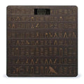 Ancient Egyptian Hieroglyph Scale for Body Weight High Precision Digital Weight Scales with LCD Display Anti-Slip Sturdy Slim Tempered Glass Bathroom Scale for Home Use