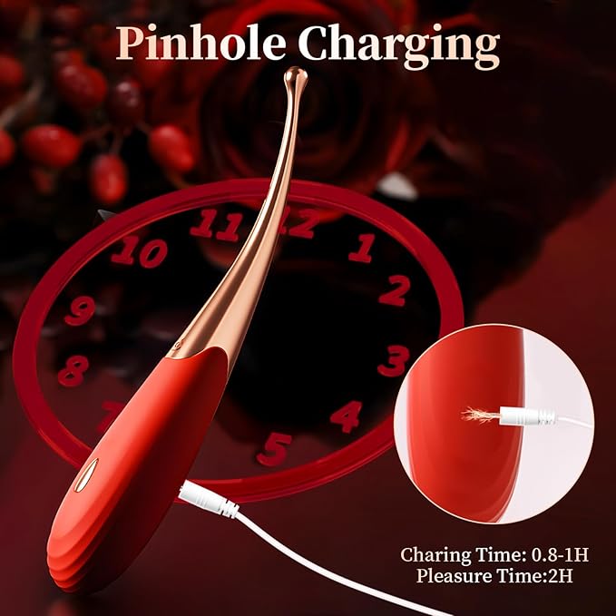 Portable Vibrating Massager -Clitioral Sucker Relaxes Muscles Heating Modes Viboators Toy Couples- for Body and Back Foot Silent Personal for Sports Massage Adult Tools Relaxation 1012P7c (Rose red)