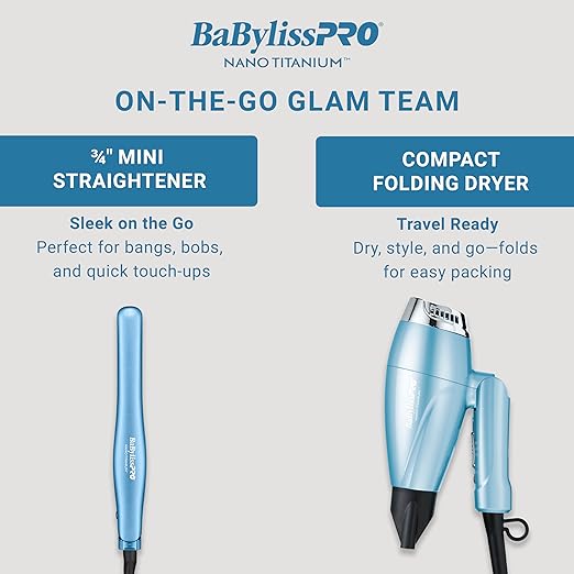 BaBylissPRO 3/4 Ultra-Sleek Mini Straightener Flat Iron