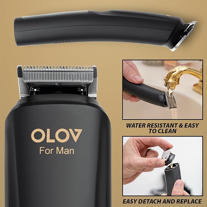 Beard Trimmer 21 Piece All-in-One Mens Grooming Kit and Hair Clipper Nose EarBody and Face Electric Razor with USB Recharge Dock