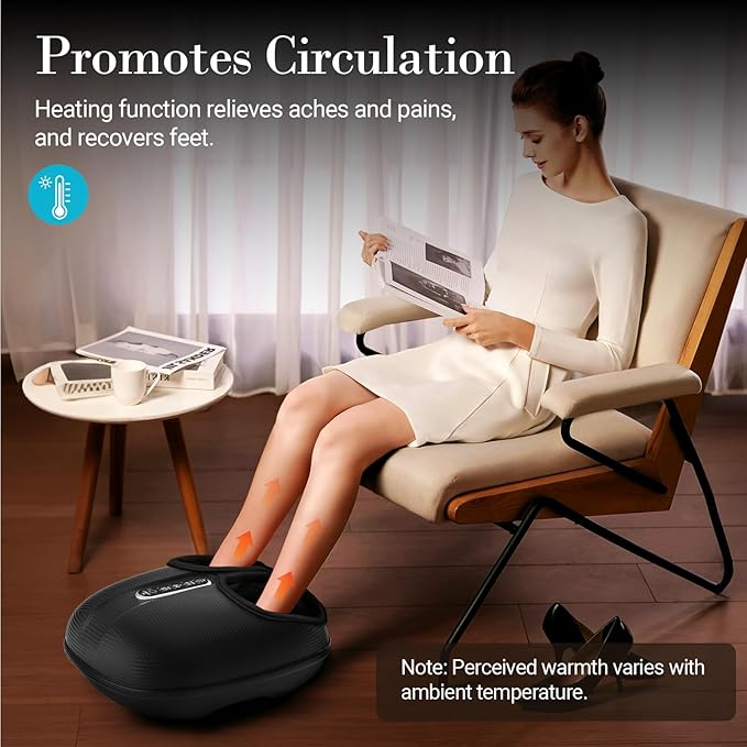 Foot Massager with Heat FSA Eligible HSA Shiatsu Feet Massager with Remote Control Multi-Level Compression Deep Knead Foot Massage for Neuropathy &amp Plantar Fasciitis Gifts for Women Men