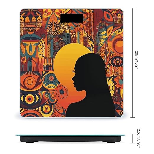 Colorful Girl Digital Bathroom Scale for Body Weight Weighing Scale with Backlit LCD Display High Precision Measurements &amp Measures Weight Up to 180kg