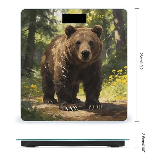 Bear Smart Scale for Body Weight Digital Bathroom Scale Toughened Glass Weight Scale with Large LCD Backlight Display High Precision Scales Weighing Machine