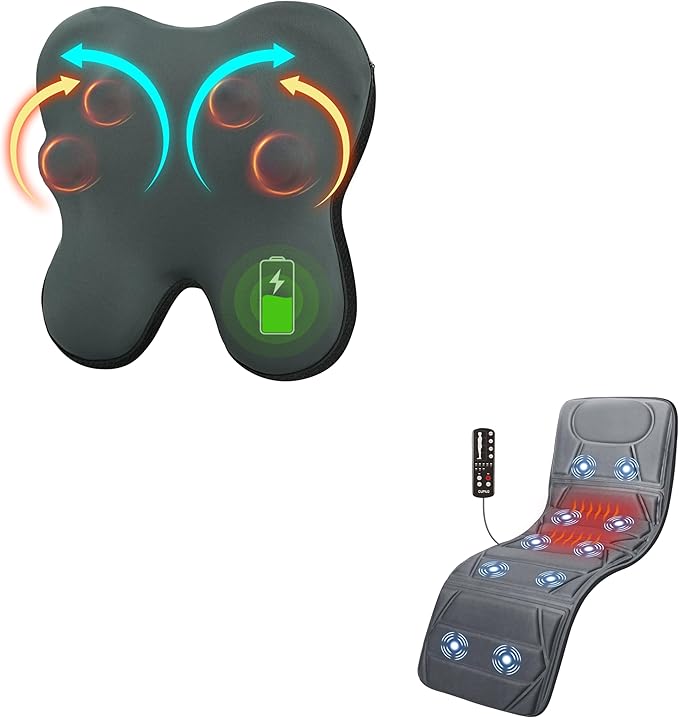 Back Massager with Heat Massager Pad