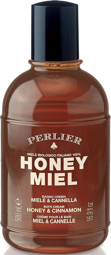 Perlier Honey Miel Bagno Crema Corpo Miele e Cannella Bath Cream Honey &amp Cinnamon 500 ml 16.9 Fl Oz Made in Italy [Italian Import]
