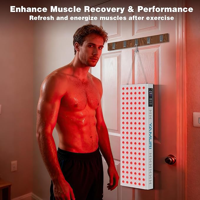 220W Red Light Therapy Panel Lamp for Face &amp Body - Infrared Red Light Therapy Device Dual Chip | High Power LED Light Therapy for Skin Recovery &amp Relaxation at Home - YA120